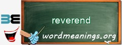 WordMeaning blackboard for reverend